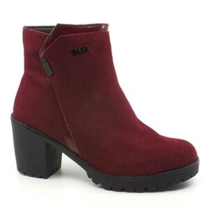 Botine femei Maria Conti cu toc gros - Bordo, 41