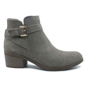 Botine din piele intoarsa naturala pentru femei Maria Conti - Gri
