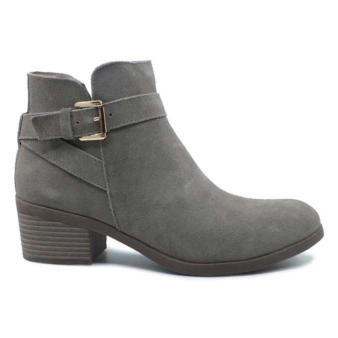 Botine din piele intoarsa naturala pentru femei Maria Conti