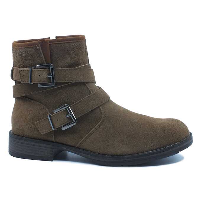 Botine din piele intoarsa naturala pentru femei Maria Conti