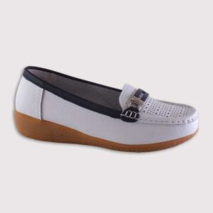 Pantofi dama Topway din piele naturala - Alb, 39