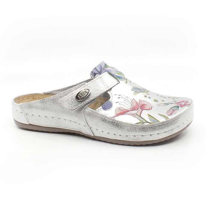 Saboti dama medicali Ledi din piele imprimata