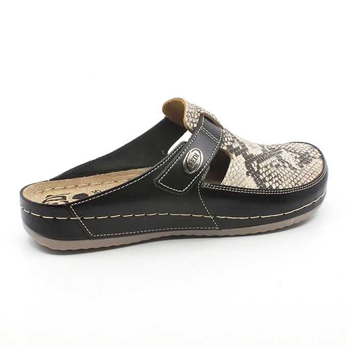 Saboti dama medicali Ledi din piele imprimata