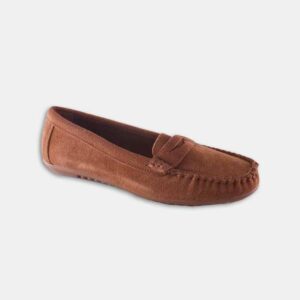 Mocasini femei din piele - Maro inchis, 38