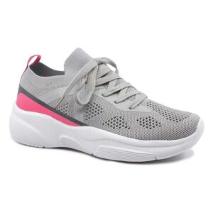 Pantofi sport dama cu siret Fashion - Gri, 40
