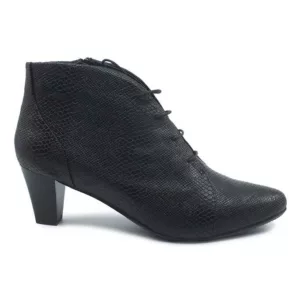 Botine dama cu toc Gerry Weber din piele ecologica model sarpe - Negru