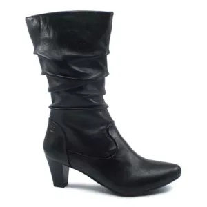 Cizme cu toc pentru femei Gerry Weber din piele naturala box - Negru