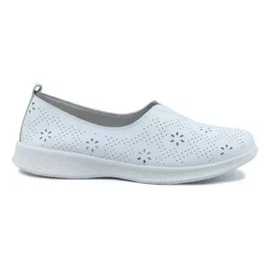 Pantofi de vara dama din piele naturala, Maria Conti - Alb