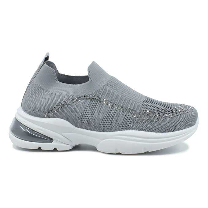 Pantofi sport dama, Fashion, fara inchidere, decorati cu strasuri