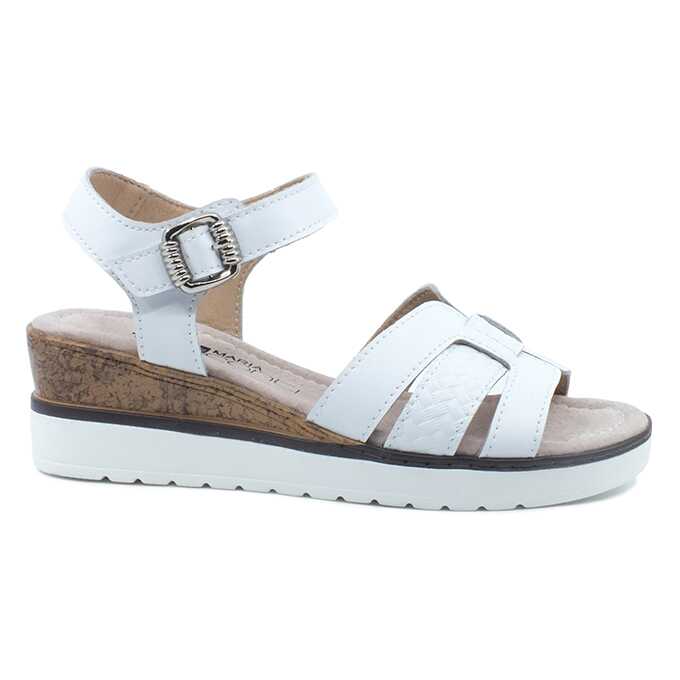 Sandale dama din piele naturala cu platforma Maria Conti