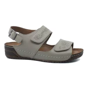 Sandale femei Reflexan, din piele naturala, gri - Gri