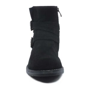 Botine din piele intoarsa naturala pentru femei Maria Conti - Negru, 37