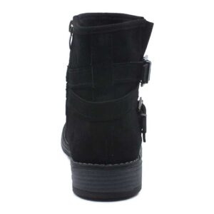 Botine din piele intoarsa naturala pentru femei Maria Conti - Negru, 40