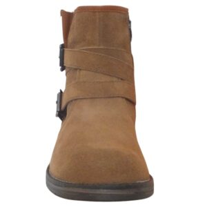 Botine din piele intoarsa naturala pentru femei Maria Conti - Maro deschis, 40