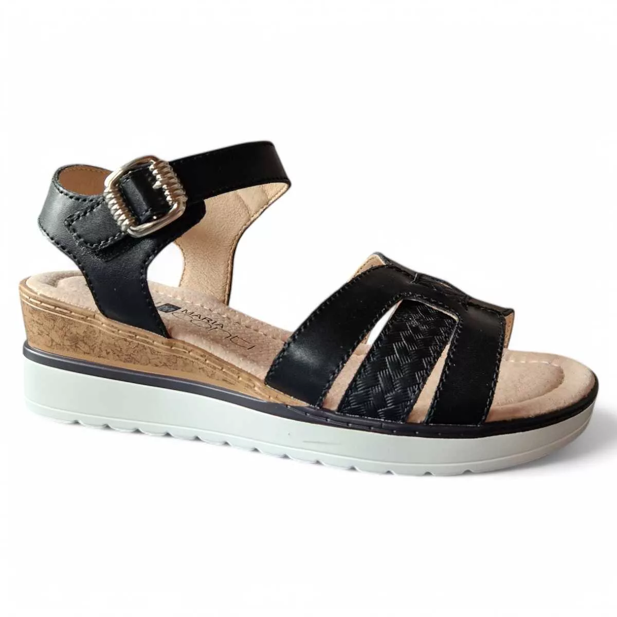 Sandale dama din piele naturala cu platforma Maria Conti