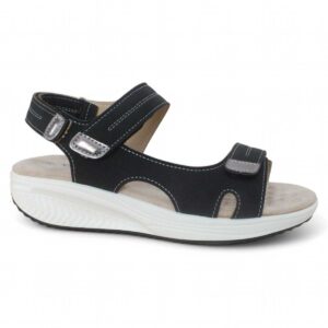 Sandale dama Fashion, cu talpa convexa - Negru