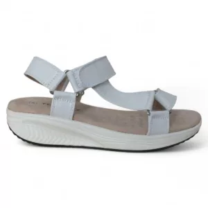 Sandale dama Fashion, cu talpa convexa - Alb
