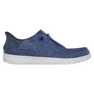 Skechers, Mocasini slip-in Melson – Coronado, Albastru prafuit - Albastru