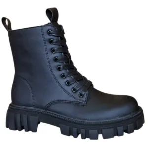 Ghete dama, Fashion, cu talpa zimtata - Negru