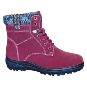 Ghete femei Fashion, cu siret - Bordo