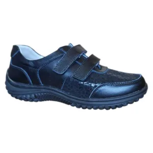 Pantofi dama, din piele naturala, Maria Conti, casual-sport, inchidere cu velcro - Negru