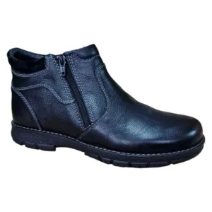 Botine barbati, din piele naturala, Reflexan - Negru