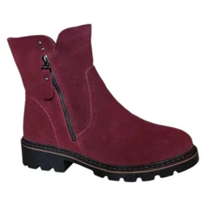 Botine calduroase Maria Conti pentru femei - Bordo, 36