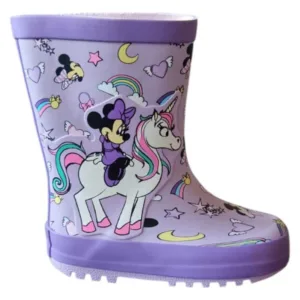 Cizme de ploaie pentru copii Happy Bee – model Minnie Mouse - Lila