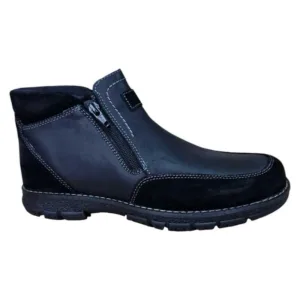 Reflexan, botine din piele naturala, pentru barbati - Negru