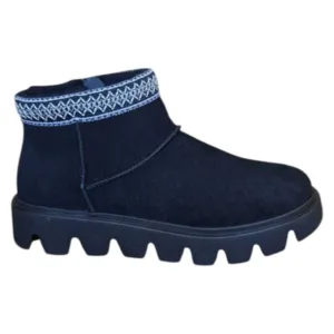 Cizme din piele intoarsa naturala, Rieker - Negru