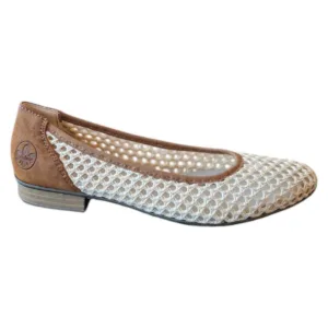 Balerini dama, Rieker, usori si feminini - Crem