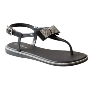 Fashion, sandale femei, inchidere cu catarama - Negru