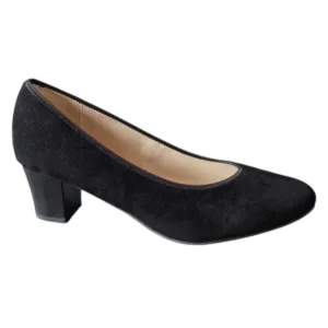 Rieker, pantofi din piele intoarsa naturala - Negru