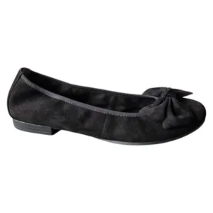 Tamaris, Balerini femei, din piele naturala intoarsa - Negru